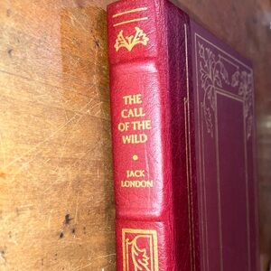 Book: Red Leather Bound 'The Call of the Wild' by Jack London Book